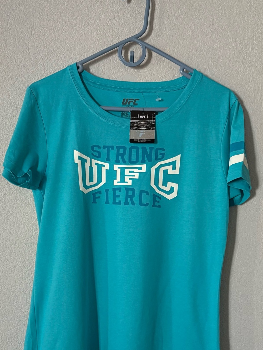 UFC Strong Fierce Women's Teal Graphic Tee Sz xl